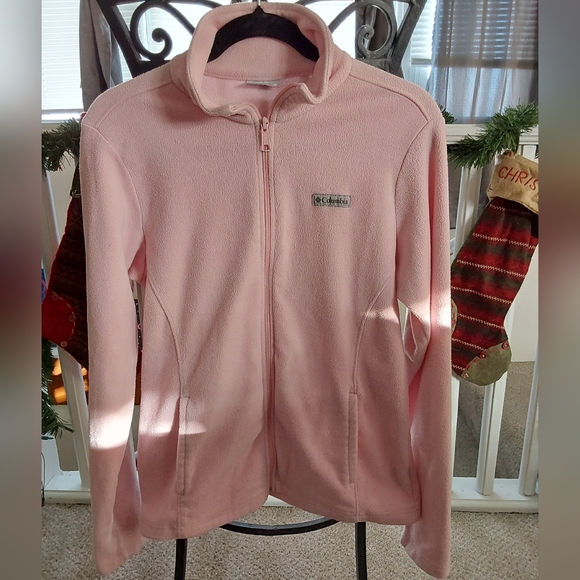 ***Sold***Women's Columbia Full-Zip Pink Fleece Jacket - Picture 2 of 6